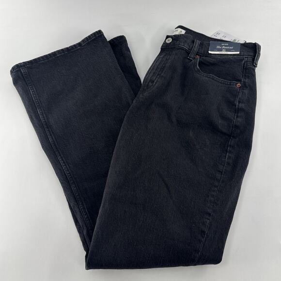 Abercrombie & Fitch Women's Black Curve Love Mid Rise Bootcut Jeans Size 31 - Picture 5 of 12